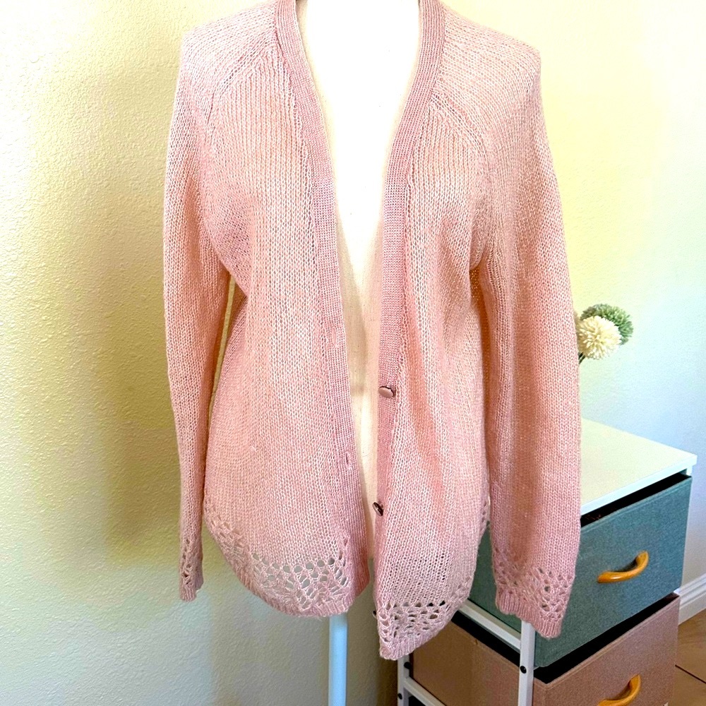 Loft soft pink cardigan